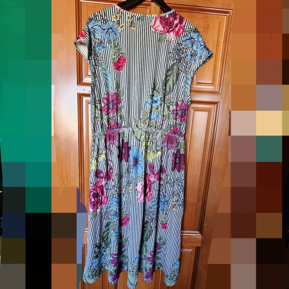 Modcloth Lisa Luxe Floral Striped Dress - Picture 4 of 6